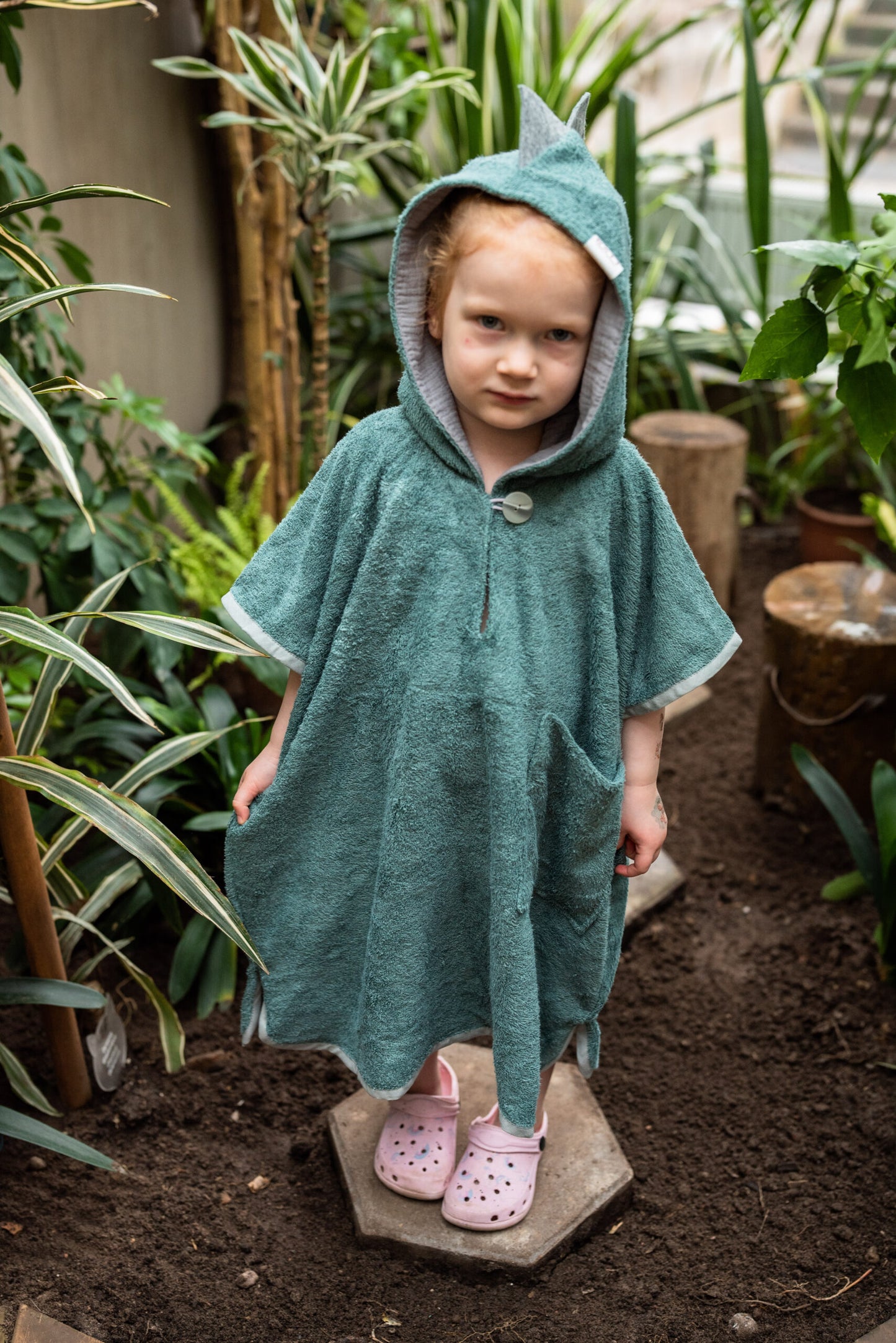 Pyyhe-poncho DINOSAURUS - Lapset 122-150cm