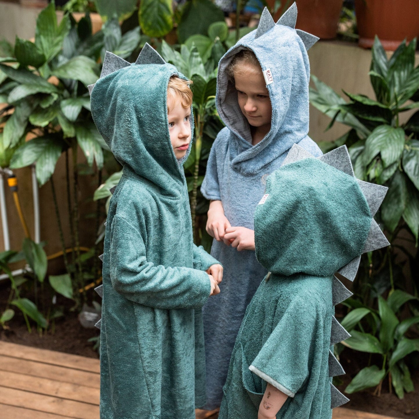 Pyyhe-poncho DINOSAURUS - Lapset 122-150cm