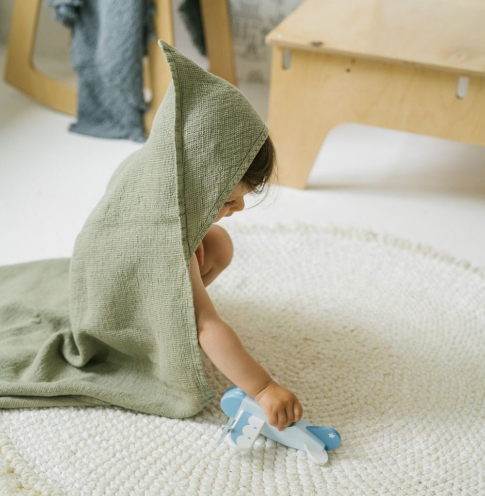 Linen Tales-hupullinen pyyhe lapsille