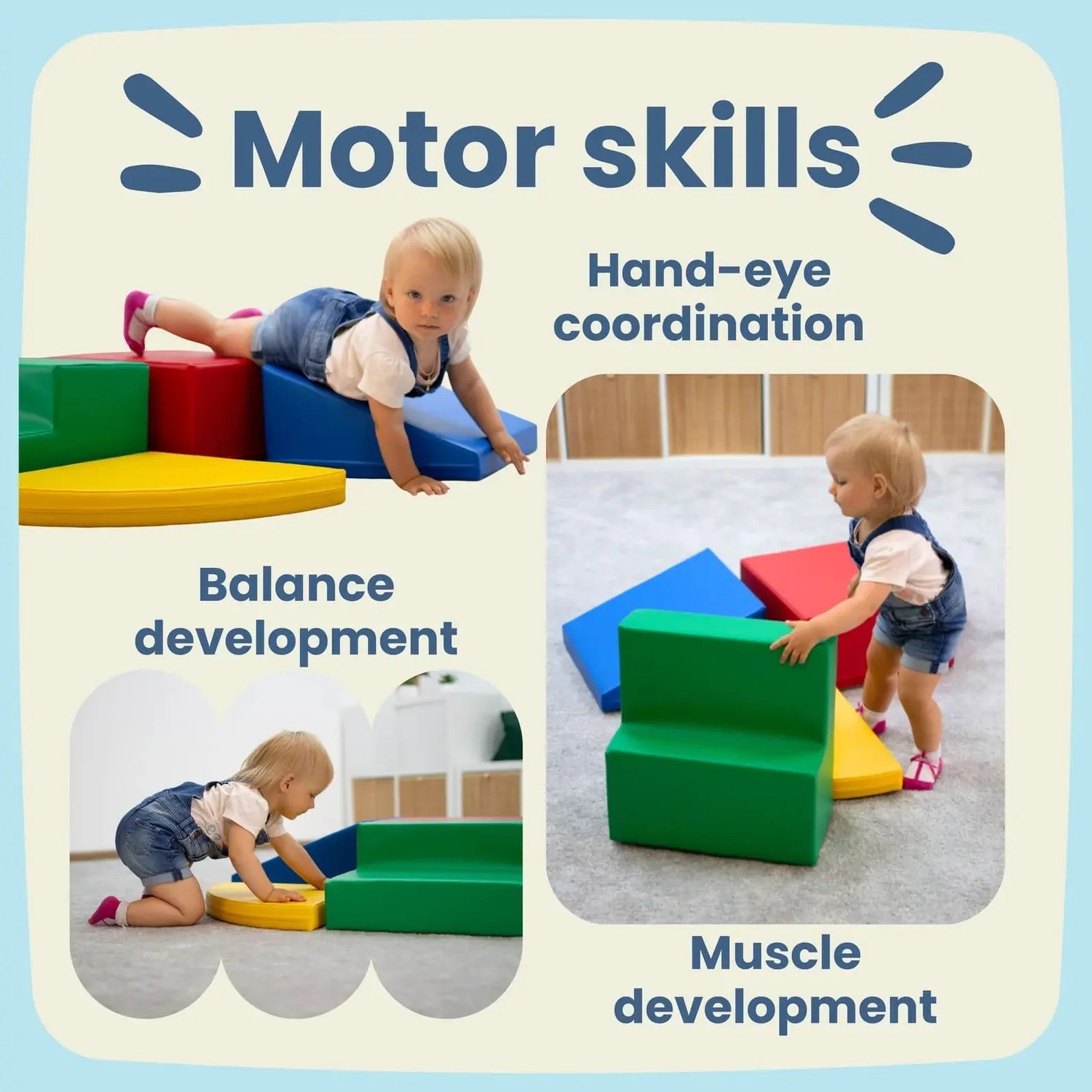 Soft Play Set Corner Climber - Earth Pastel-lasten leikkimoduulit