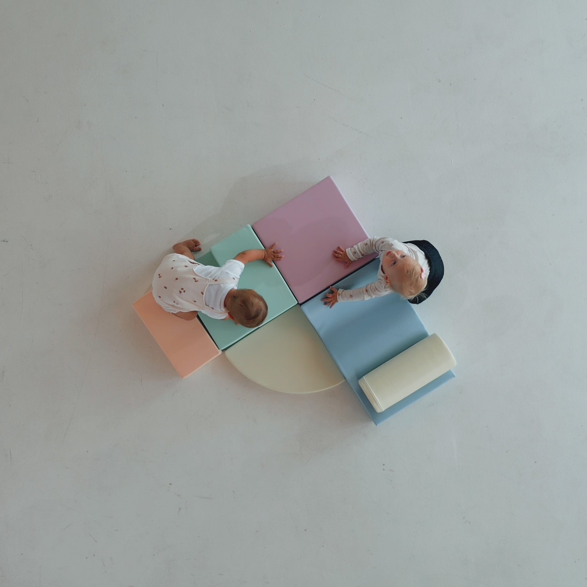 Soft Play, 6 leikkimoduulia - Vaalea pastelli