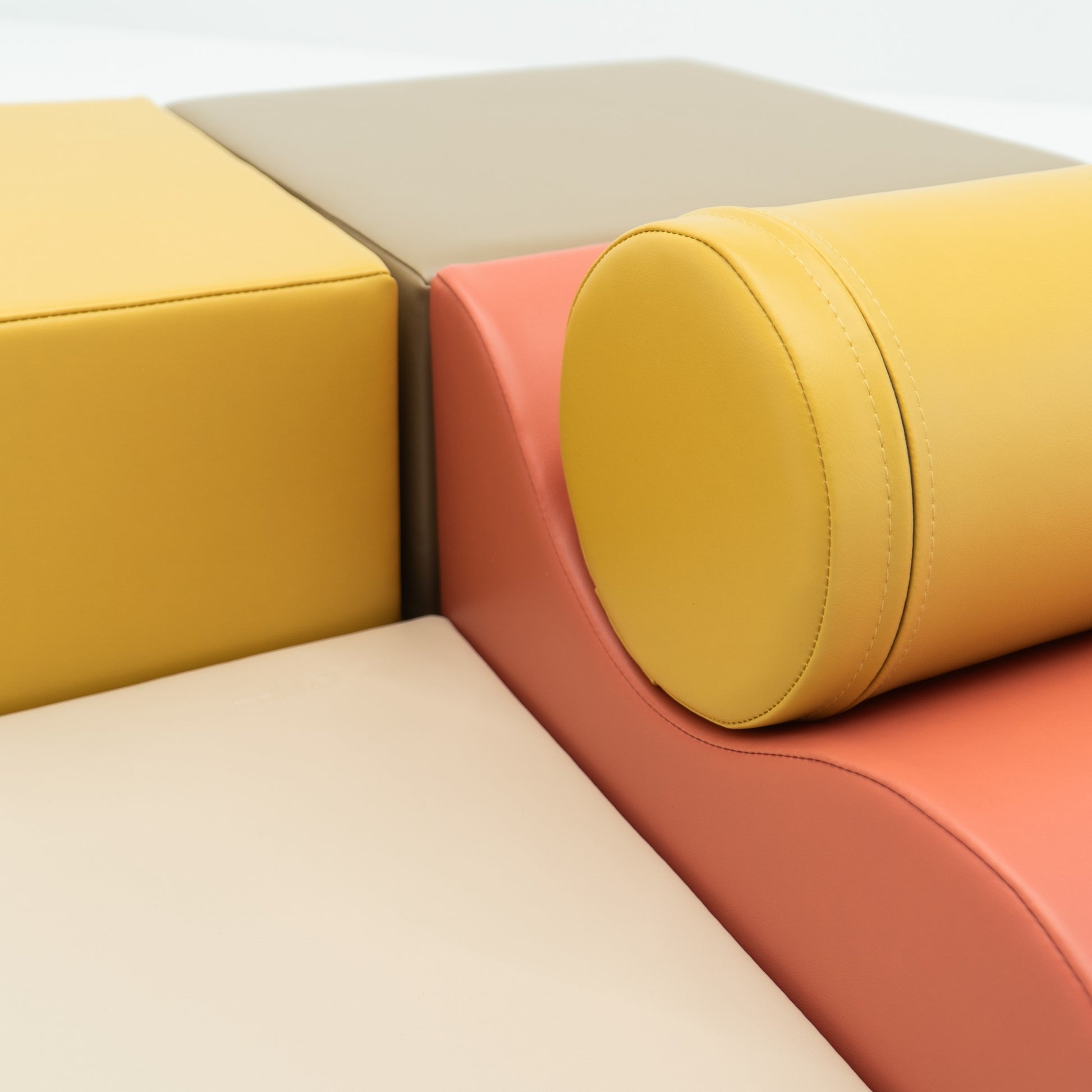 Soft Play 6 Foam Block Set - Pastel Pink Explorer