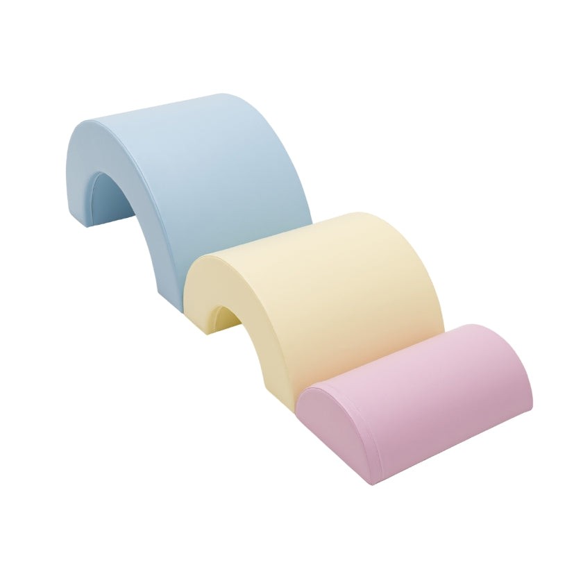  kaarevat lasten leikkimoduulit-Vaalea Pastelli