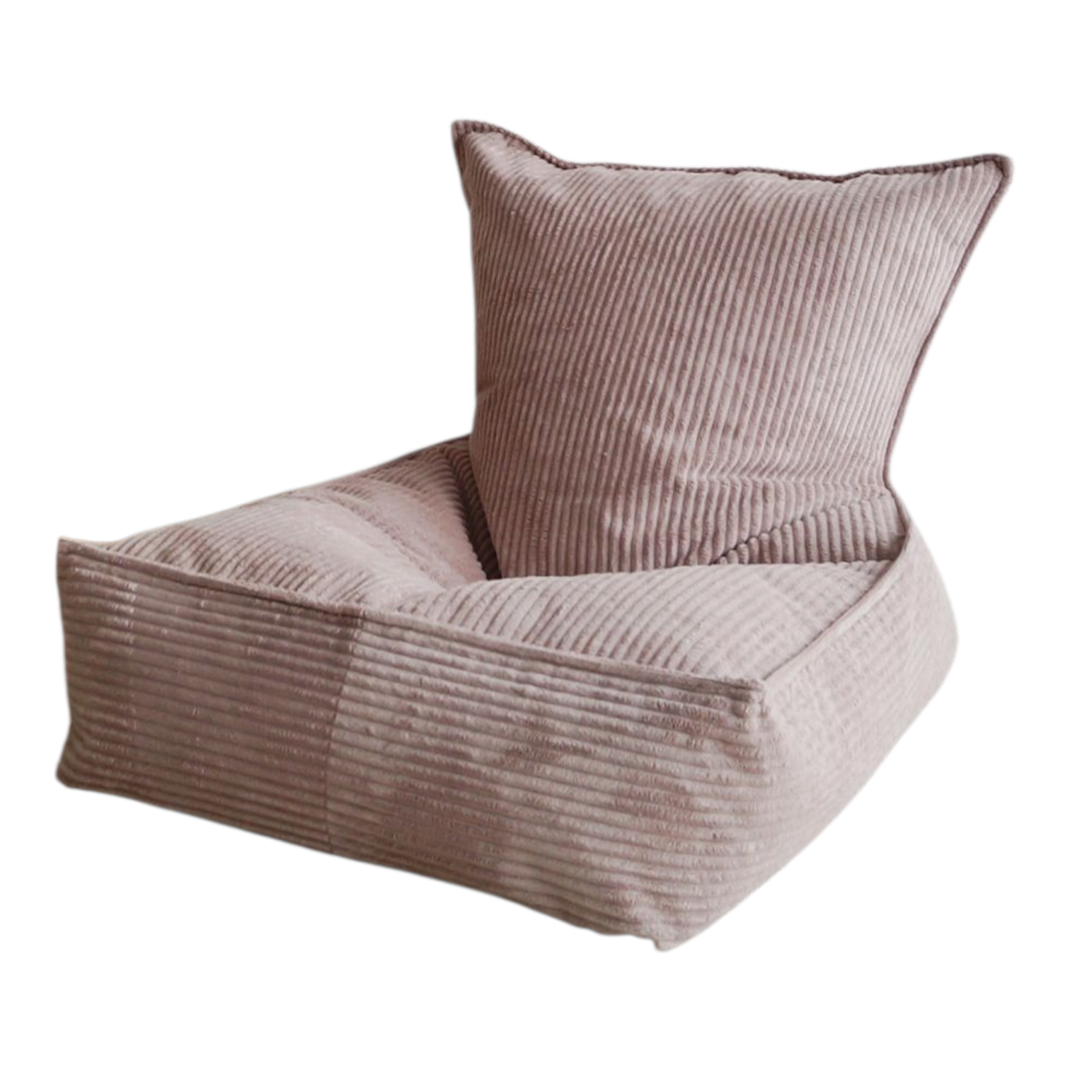 Lasten säkkituoli selkänojalla Vaaleanpunainen 