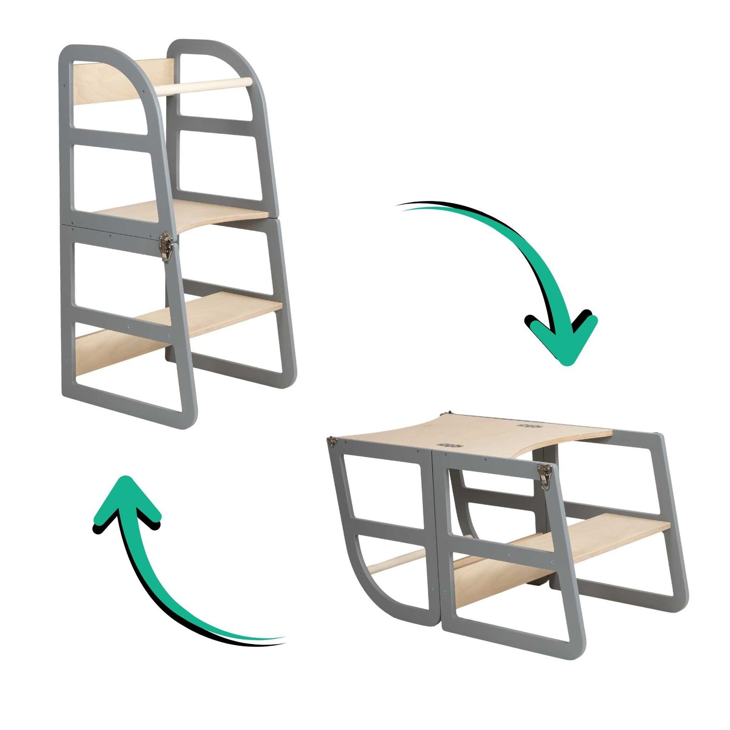 leg&go muuntautuva lasten_apujakkara_harmaa