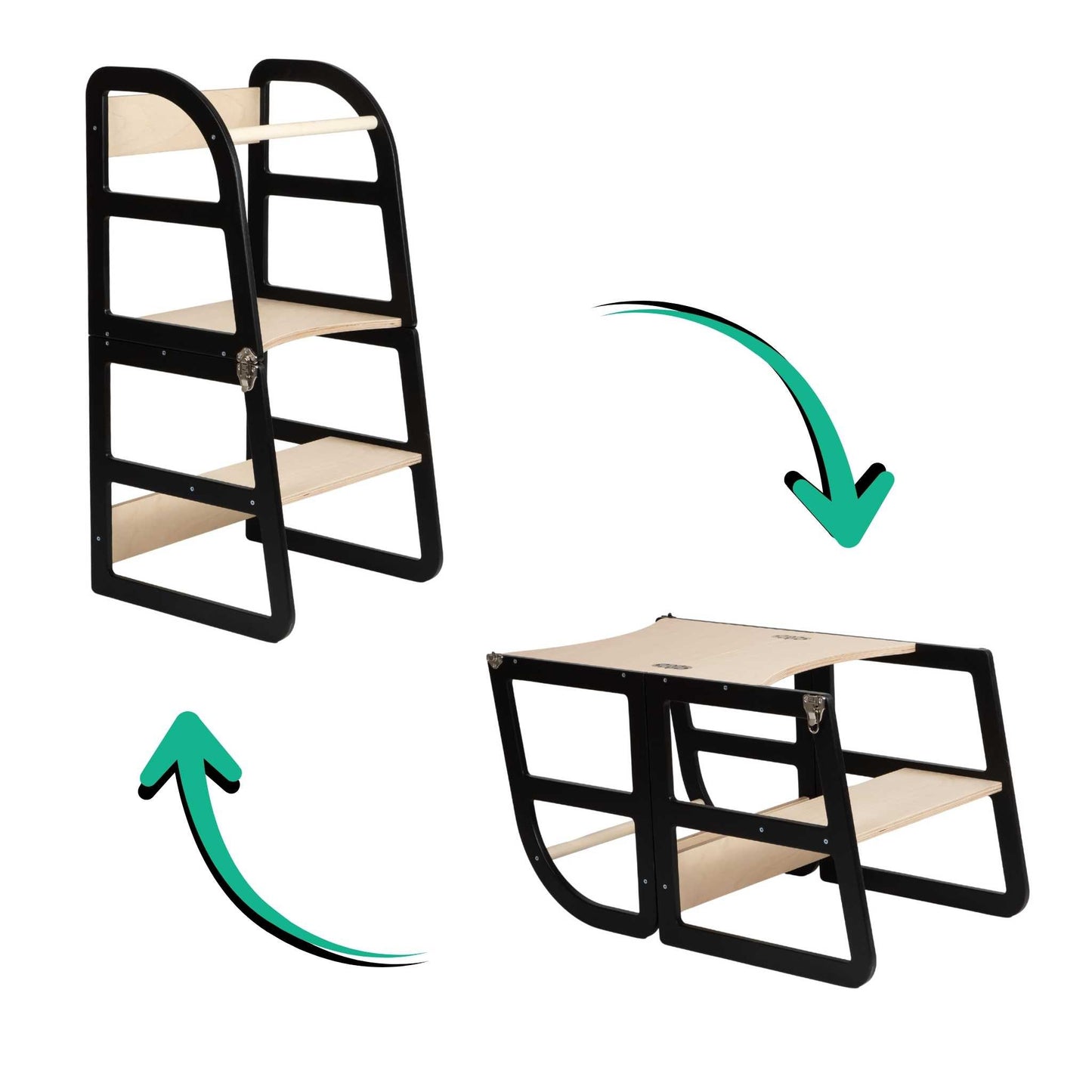 leg&go muuntautuva lasten_apujakkara_musta