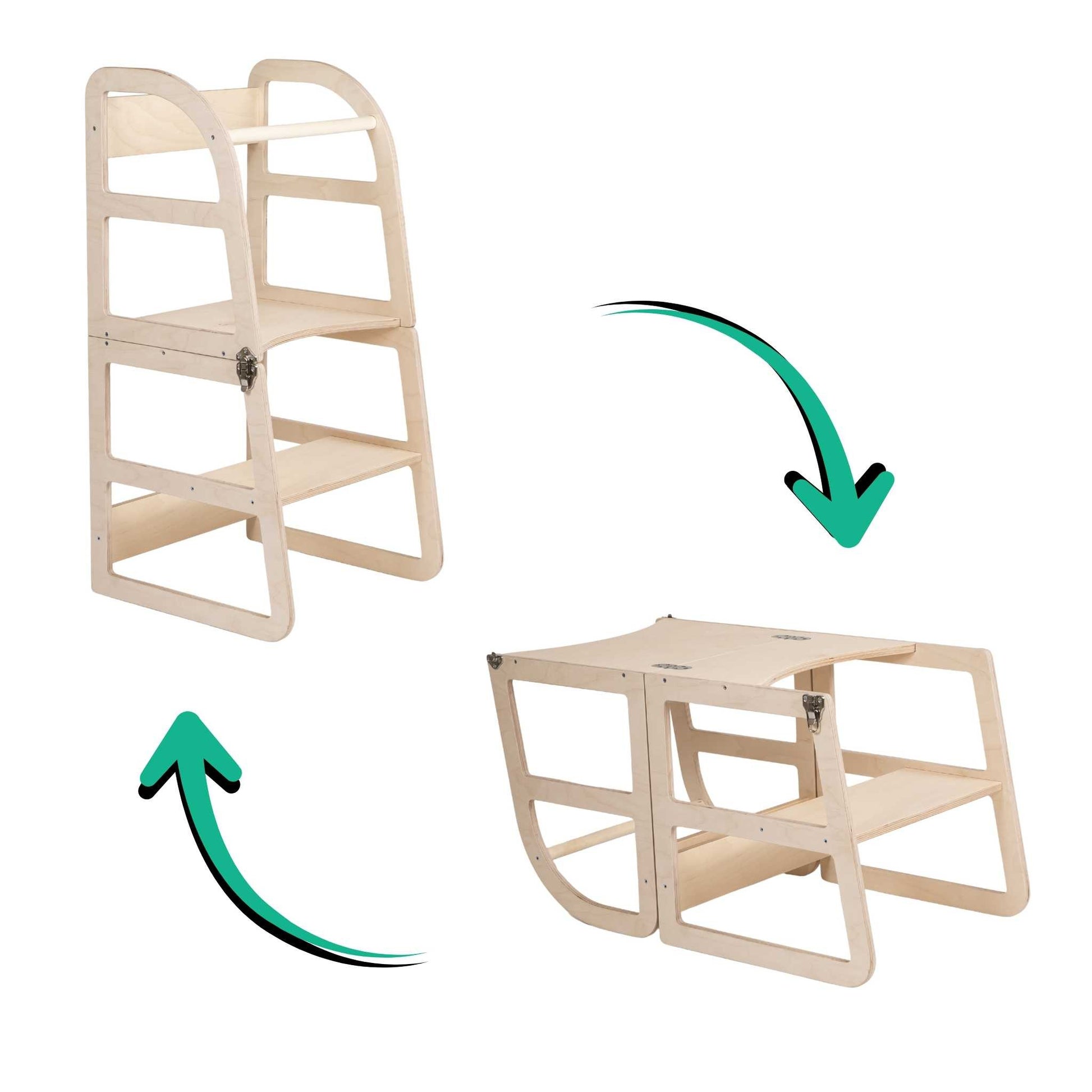 leg&go muuntautuva lasten_apujakkara_keittiötorni puinen