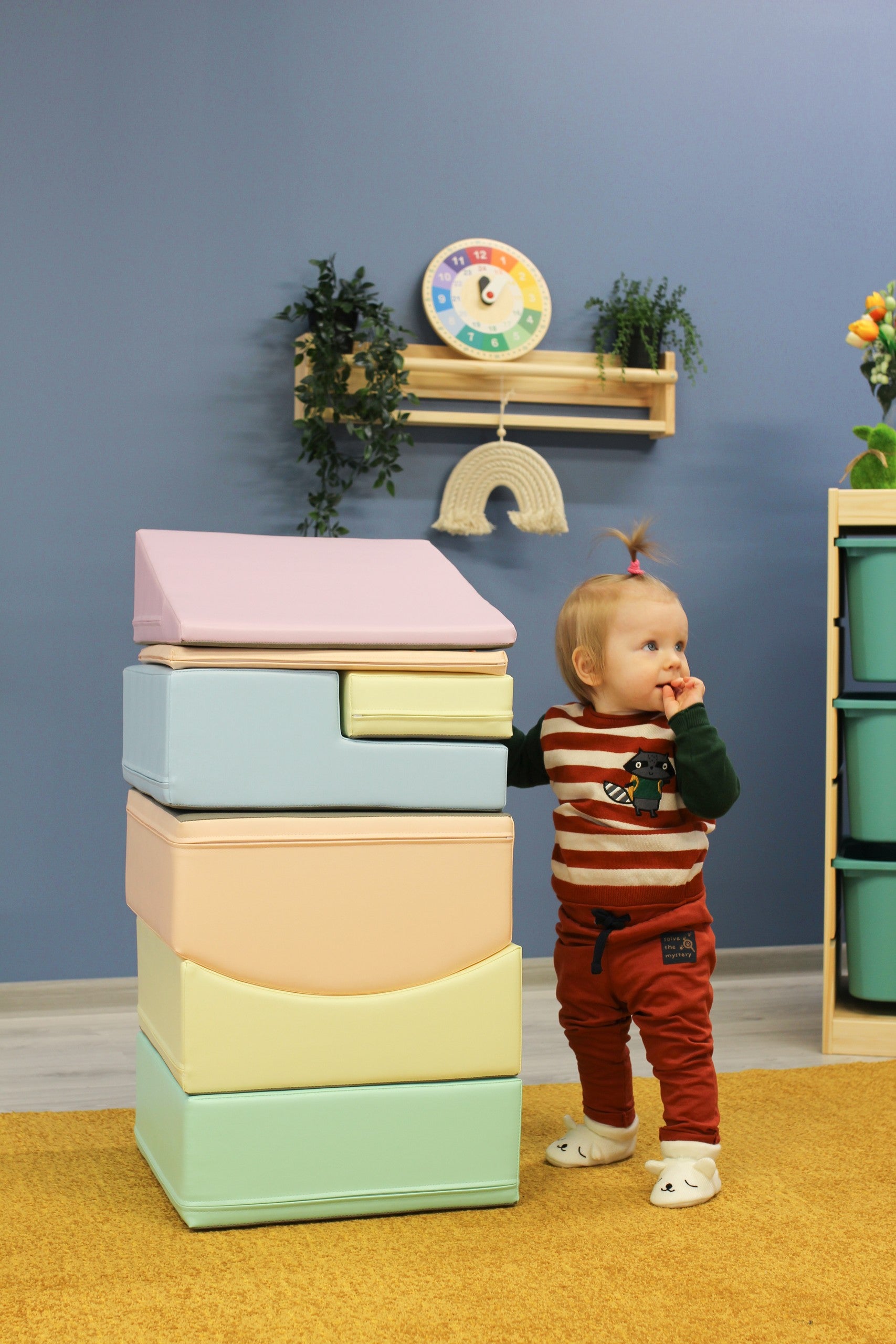 Soft Play, 7 leikkimoduulia - Vaalea pastelli