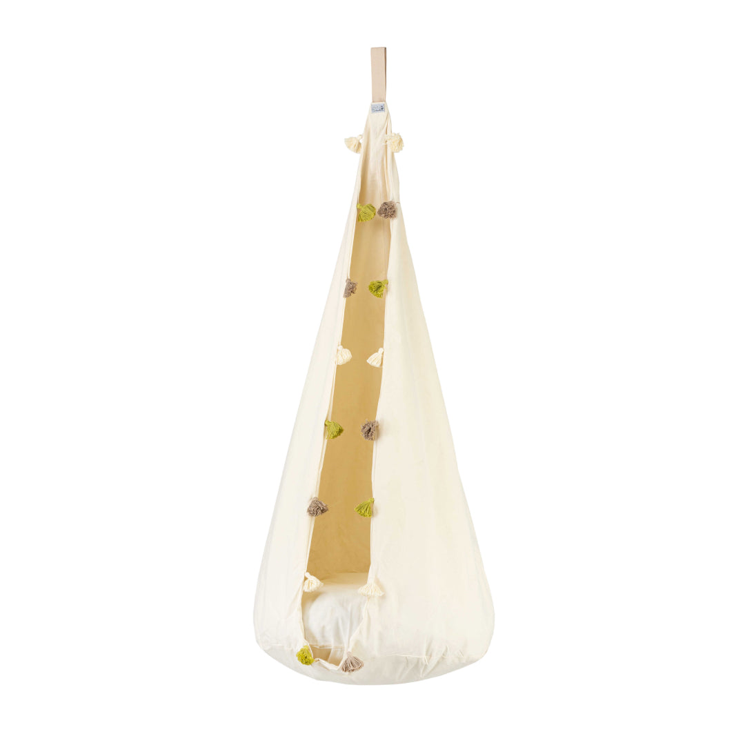 Lasten Cocoon Hammock riippukeinu, Cream Tassel