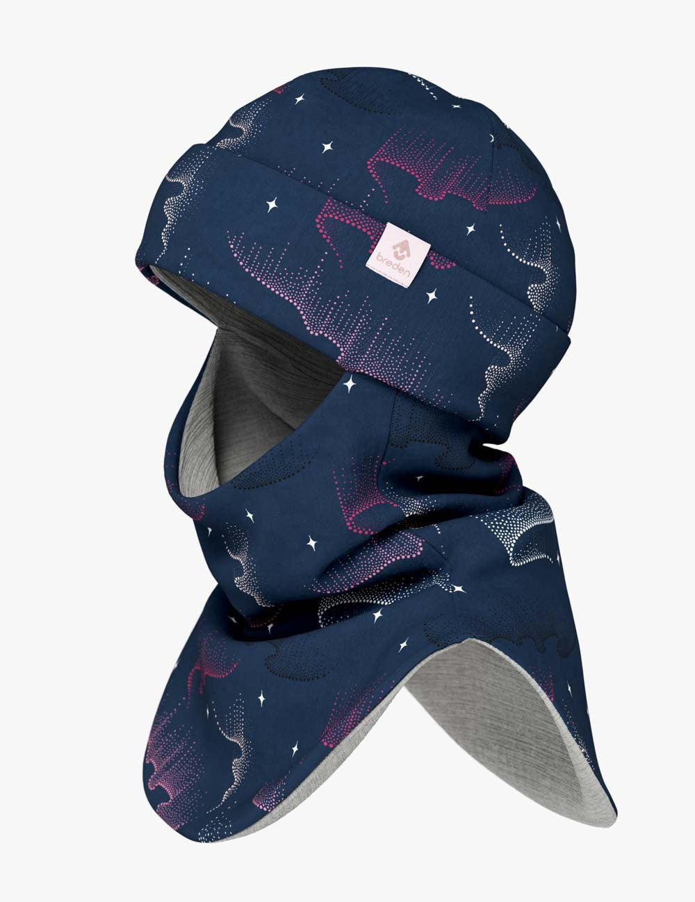 Merinovillainen lasten Balaclava, CLAVAN - Northern Lights (-5/-15°C)