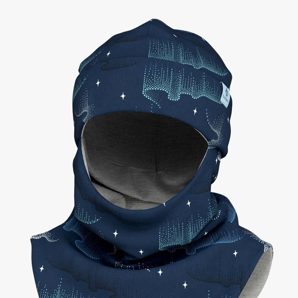 Merinovillainen lasten Balaclava, CLAVAN - Northern Lights (-5/-15°C)