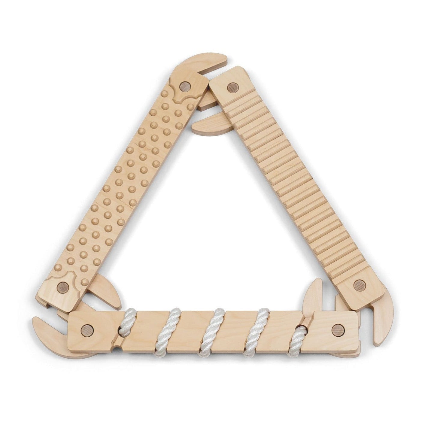 TipiToo® hauskat puiset tasapainopalkit lapsille, 3 kpl setti - White Rope