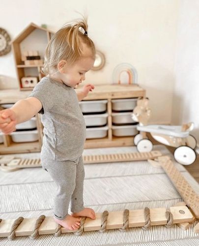 TipiToo® lasten puiset tasapainopalkit 3 kpl - Jute Rope