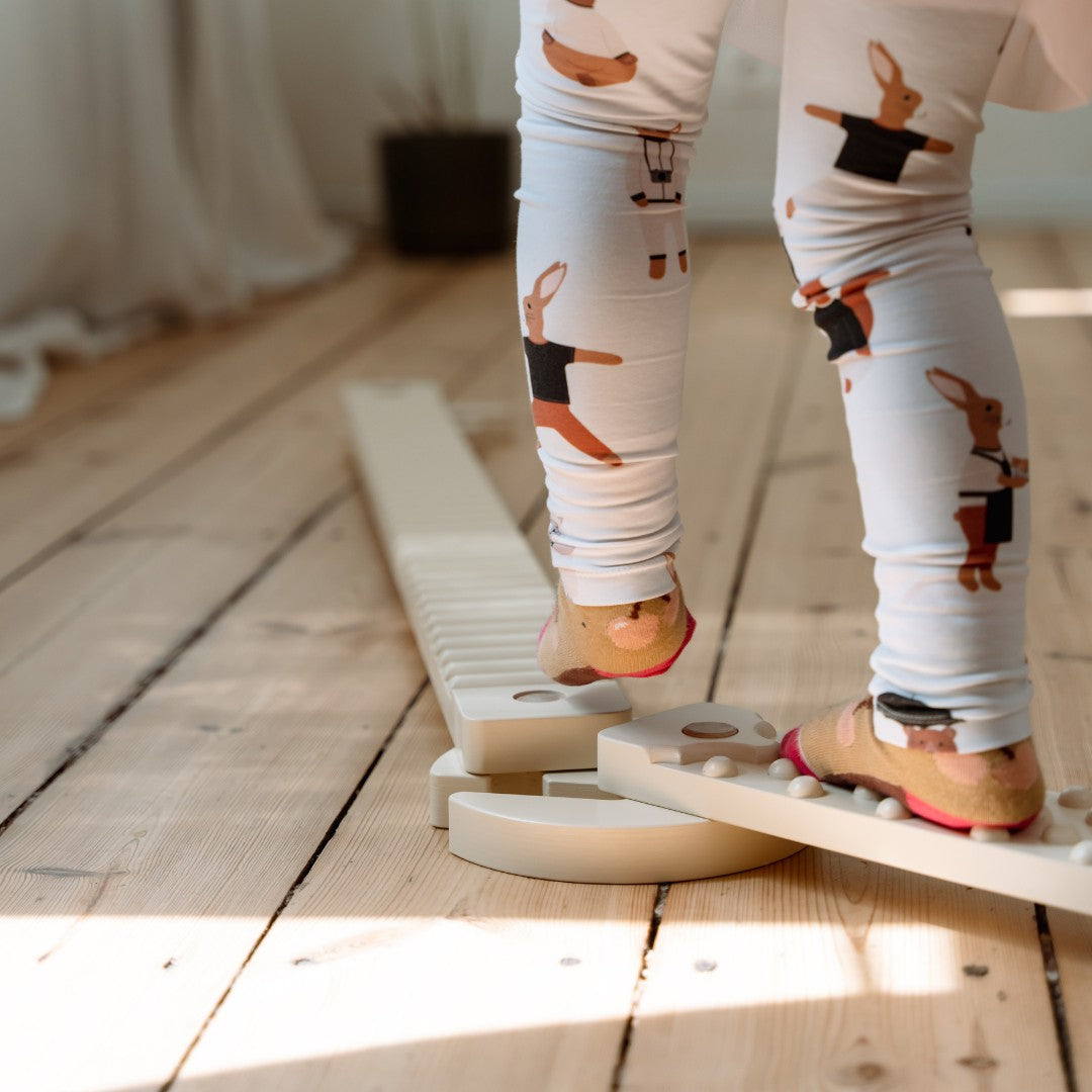TipiToo® puiset tasapainopalkit lapsille, 3 kpl setti - White Rope