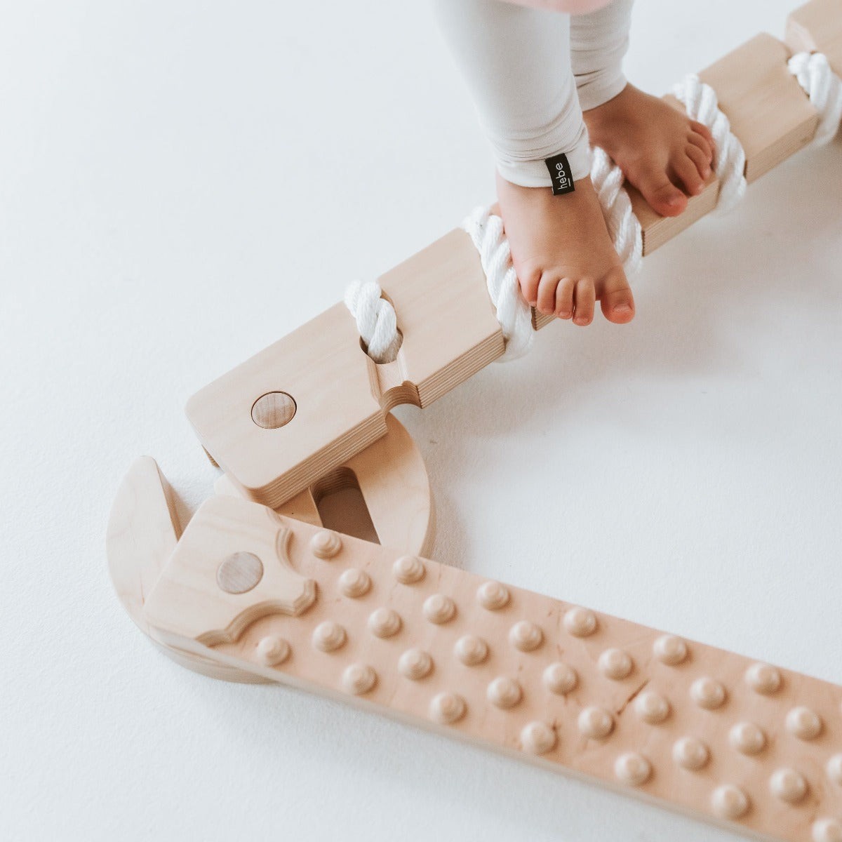 TipiToo® lasten puiset tasapainopalkit, 3 kpl sett - White Rope